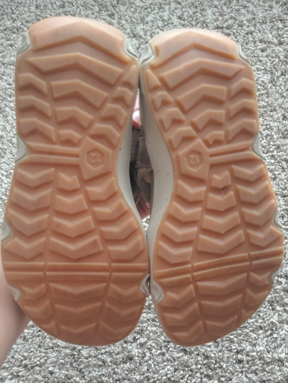 Nordstrom Kids Beige Hook-and-Loop Sandals Unisex Size 12